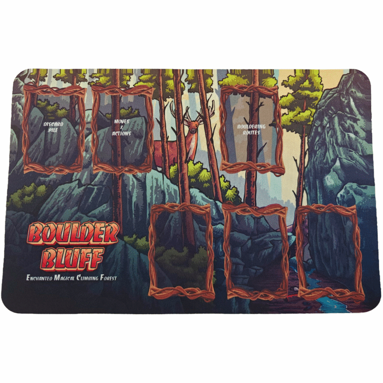 Illustrated neoprene game mat included in Premium